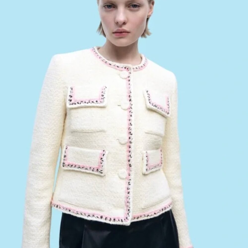 Mango Tweed Jacket XS